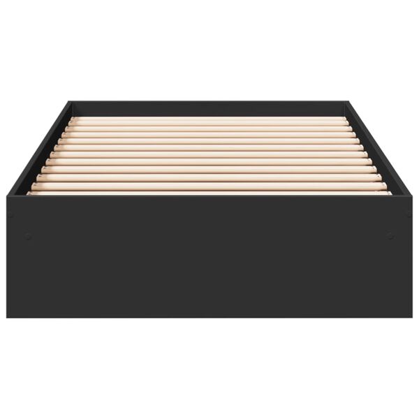 vidaXL R&aacute;m postele se z&aacute;suvkami čern&yacute; 90 x 190 cm kompozitn&iacute; dřevo