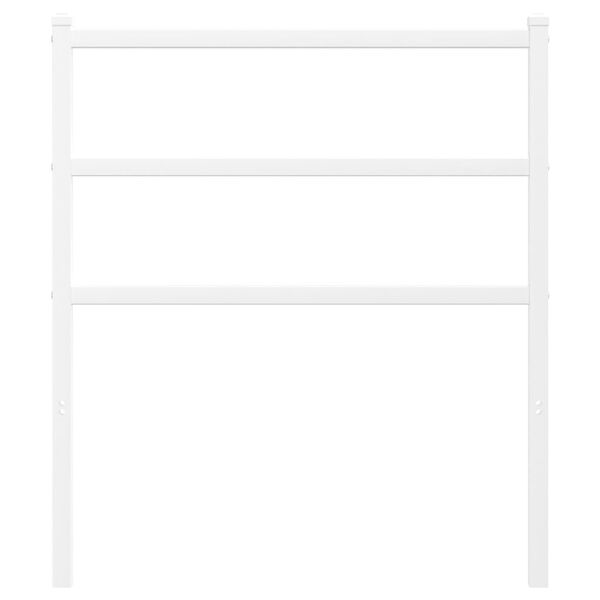 vidaXL Kovov&eacute; n&aacute;hradn&iacute; čelo postele b&iacute;l&eacute; 75 cm