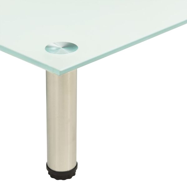vidaXL TV stolek mléčný 60 x 35 x 17 cm tvrzené sklo