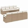 vidaXL Set pohovek s pol&scaron;t&aacute;řem 7 pcs B&eacute;žov&aacute; a kr&eacute;mov&aacute; polyratan