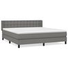 vidaXL Box spring postel s matrac&iacute; tmavě &scaron;ed&aacute; 160x200 cm textil