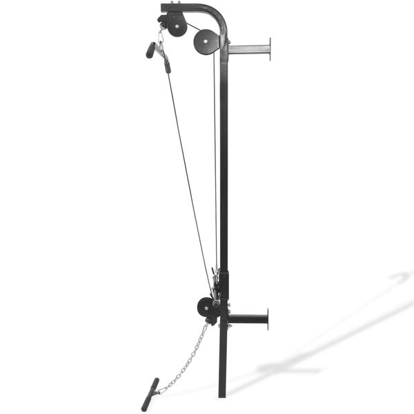 vidaXL N&aacute;stěnn&yacute; posilovac&iacute; stroj se 2 kladkami