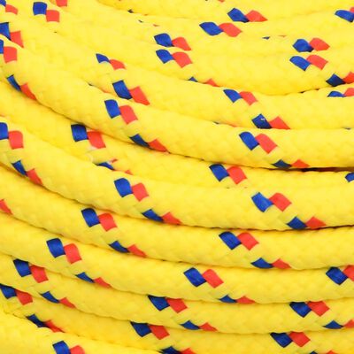 vidaXL Lodní lano žluté 10 mm 50 m polypropylen