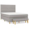 vidaXL Box spring postel s matrac&iacute; světle &scaron;ed&aacute; 140 x 200 cm textil