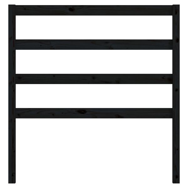 vidaXL Čelo postele černé 106 x 4 x 100 cm masivní borovice