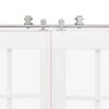 vidaXL Sada příslušenství pro posuvné dveře 400 cm nerez ocel stříbrná