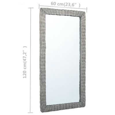 vidaXL Zrcadlo 120 x 60 cm proutí