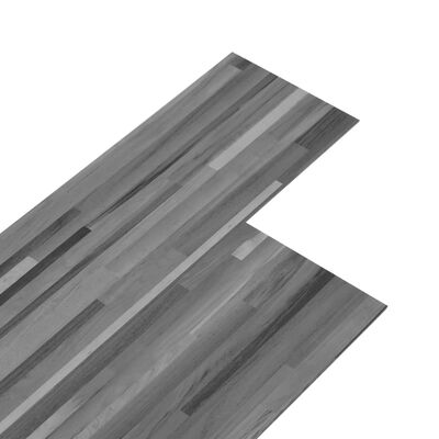vidaXL Nesamolepicí PVC podlahová prkna 4,46 m² 3 mm šedá s pruhy