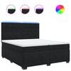 vidaXL Box spring postel s matrac&iacute; čern&aacute; 200x200 cm samet