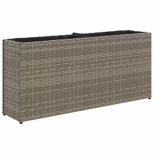 vidaXL Zahradn&iacute; truhl&iacute;k s 2 květin&aacute;či &scaron;ed&yacute; 90x20x40 cm