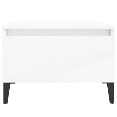 vidaXL Odkládací stolek bílý vysoký lesk 50x46x35 cm kompozitní dřevo