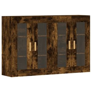 vidaXL N&aacute;stěnn&eacute; skř&iacute;ňky 2 ks kouřov&yacute; dub kompozitn&iacute; dřevo