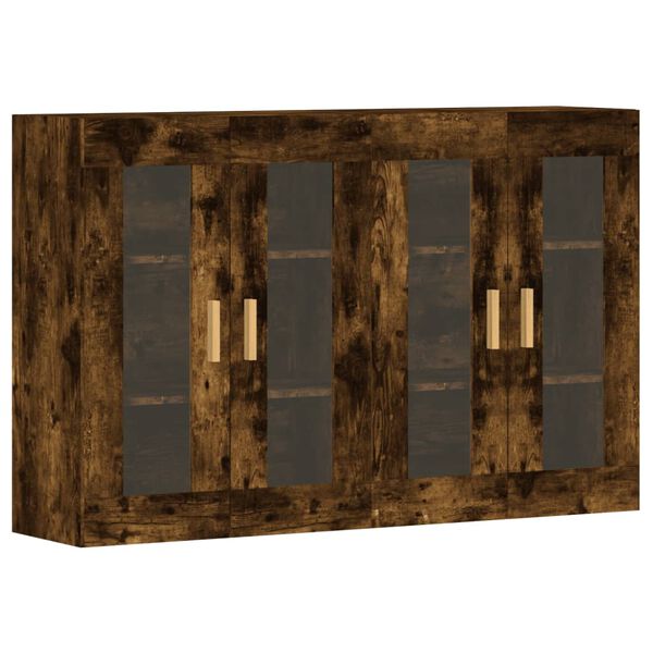 vidaXL N&aacute;stěnn&eacute; skř&iacute;ňky 2 ks kouřov&yacute; dub kompozitn&iacute; dřevo