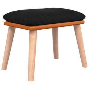 vidaXL Podnožka čern&aacute; 45x29,5x35 cm textil a uměl&aacute; kůže