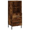 vidaXL Skř&iacute;ň highboard kouřov&yacute; dub 34,5 x 34 x 180 cm kompozitn&iacute; dřevo