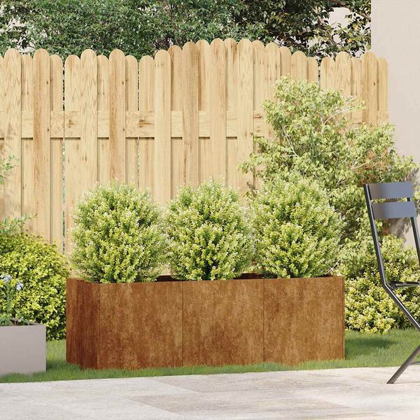 vidaXL Truhlík rezavá 120x40x40 cm povětrnostně odolná ocel