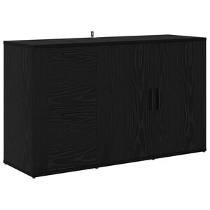 vidaXL Serv&iacute;rovac&iacute; skř&iacute;ň Čern&yacute; dub 100 x 33 x 59.5 cm Kompozitn&iacute; dřevo