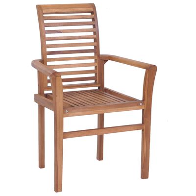 vidaXL Jídelní židle 2 ks antracitové podušky masivní teakové dřevo