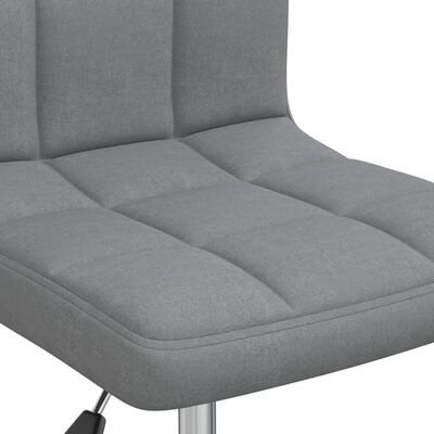 vidaXL Otočná jídelní židle světle šedá textil