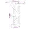 vidaXL Posuvn&eacute; dveře s kov&aacute;n&iacute;m 100 x 210 cm masivn&iacute; borov&eacute; dřevo