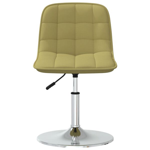 vidaXL Otočn&aacute; j&iacute;deln&iacute; židle zelen&aacute; textil