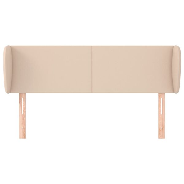 vidaXL Čelo postele typu u&scaron;&aacute;k cappuccino 147x23x78/88 cm uměl&aacute; kůže