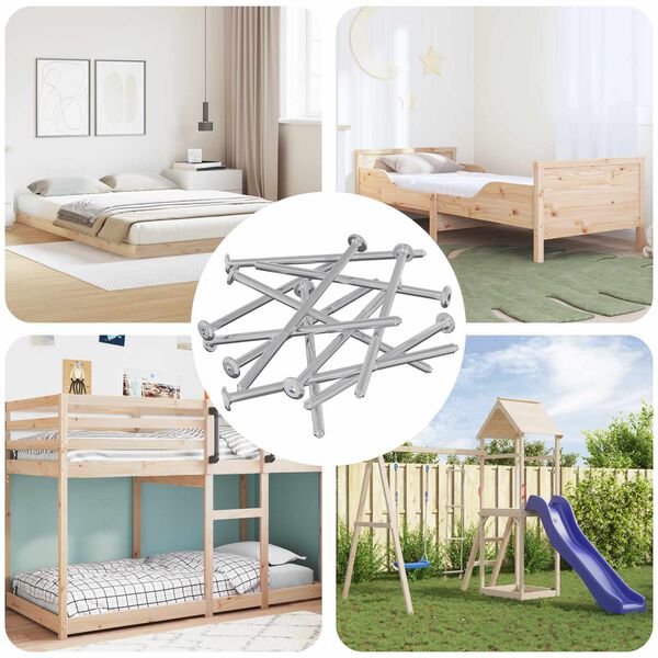 vidaXL N&aacute;bytkov&eacute; &scaron;rouby 800 pcs Stř&iacute;brn&aacute; Ocel