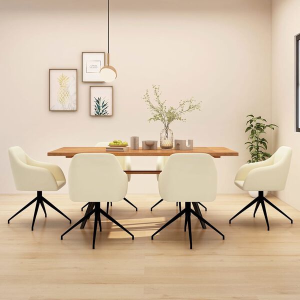 vidaXL J&iacute;deln&iacute; židle 6 ks kr&eacute;mov&eacute; samet