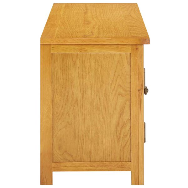 vidaXL TV stolek 120 x 35 x 48 cm masivn&iacute; dubov&eacute; dřevo