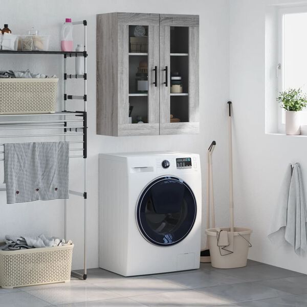 vidaXL N&aacute;stěnn&aacute; skř&iacute;ňka &scaron;ed&aacute; sonoma 69,5 x 34 x 90 cm