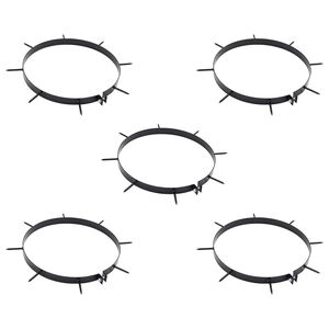 vidaXL Svěrka aer&aacute;toru na tr&aacute;vn&iacute;k s hroty 5 pcs Čern&yacute; &Oslash; 300 mm Železo