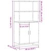 vidaXL Skříň highboard dub sonoma 68x35x139 cm kompozitní dřevo a kov
