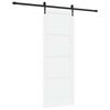 vidaXL Posuvn&eacute; dveře ORKDAL 78 x 211 cm Kompozitn&iacute; dřevo B&iacute;l&aacute; a čern&aacute;