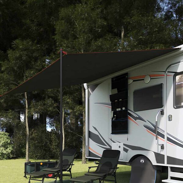 vidaXL Plachta odolná proti vodě Šedá a oranžová