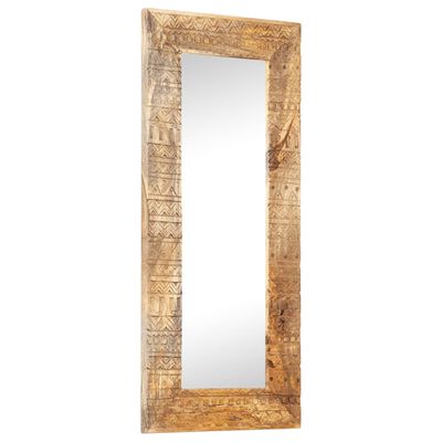 vidaXL Ručně vyřezávané zrcadlo 110 x 50 x 2,5 cm masivní mangovník
