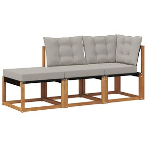 vidaXL Venkovn&iacute; modul&aacute;rn&iacute; pohovkov&eacute; sestavy s pol&scaron;t&aacute;řem 3 Kus