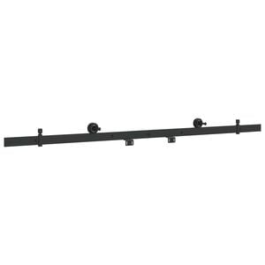 vidaXL Kov&aacute;n&iacute; pro posuvn&eacute; dveře 152,4 cm Ocel Čern&aacute;