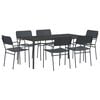 vidaXL J&iacute;deln&iacute; souprava 7 ks Antracit 165 x 80 x 72 cm Ocel