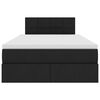 vidaXL Postel s &uacute;ložn&yacute;m prostorem a LED osvětlen&iacute;m Čern&aacute; 120 x 200 cm