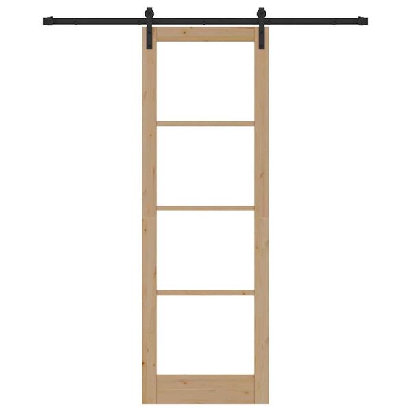 vidaXL Posuvn&eacute; dveře ORKDAL Přirozen&aacute; a čern&aacute; 78 x 232 cm