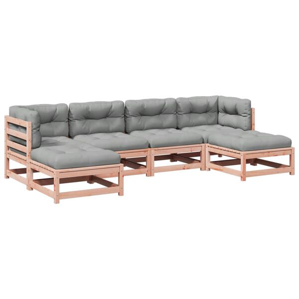 vidaXL 6d&iacute;ln&aacute; zahradn&iacute; sedac&iacute; souprava s podu&scaron;kami masivn&iacute; douglaska