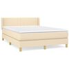 vidaXL Box spring postel s matrac&iacute; kr&eacute;mov&aacute; 140x200 cm textil