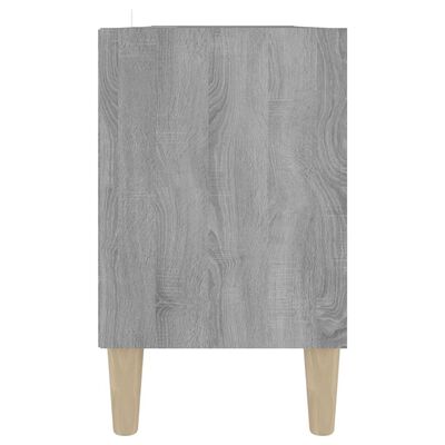 vidaXL TV stolek masivní dřevěné nohy šedý sonoma 103,5 x 30 x 50 cm