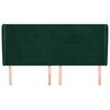 vidaXL Čelo postele typu u&scaron;&aacute;k tmavě zelen&aacute; 163x23x118/128 cm samet