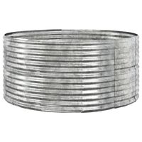 vidaXL Vyvýšený záhon stříbrný 140x140x68 cm práškově lakovaná ocel