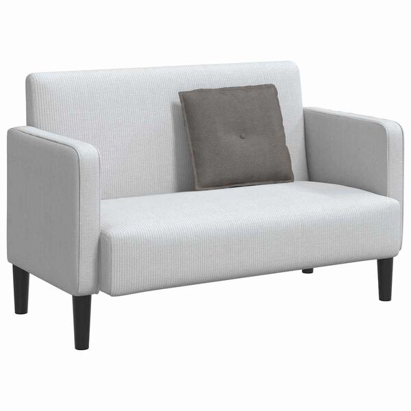 vidaXL Polštář na záda Světle šedá 50 x 45 cm Žebrovaná látka