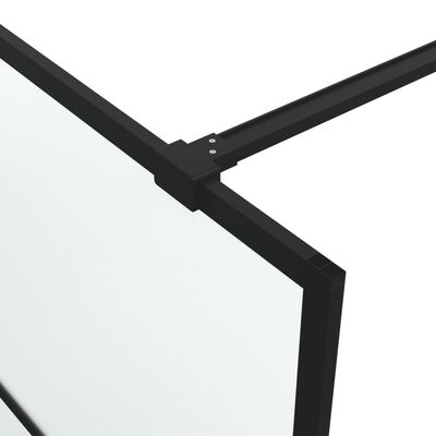 vidaXL Sprchová zástěna walk-in černá 90 x 195 cm mléčné ESG sklo