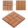 vidaXL Dlažba na terasu 11 pcs Teak 30 x 30 cm Dřevoplast