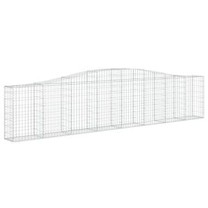 vidaXL Klenut&yacute; gabionov&yacute; ko&scaron; 400 x 30 x 80/100 cm pozinkovan&eacute; železo