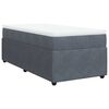 vidaXL Box spring postel s matrac&iacute; tmavě &scaron;ed&aacute; 80 x 200 cm samet